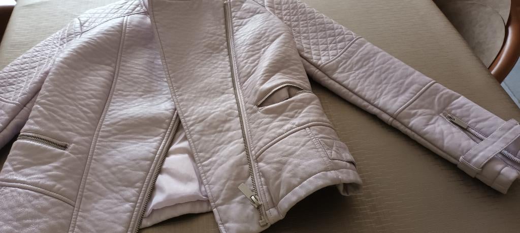 lederen jas in lila, Taille 42/44 (L), Autres couleurs, Comme neuf, Enlèvement