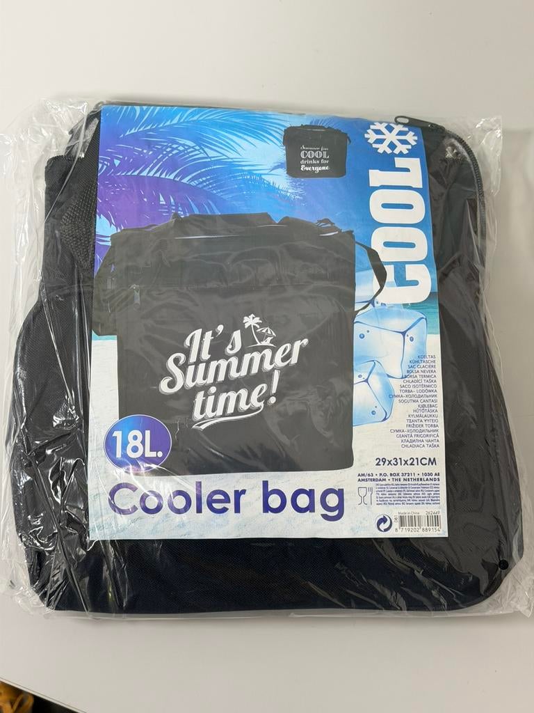 Sac isotherme 18L Sac 18 litres It's Summer Time Black New, Enlèvement ou Envoi, Neuf, Sac isotherme