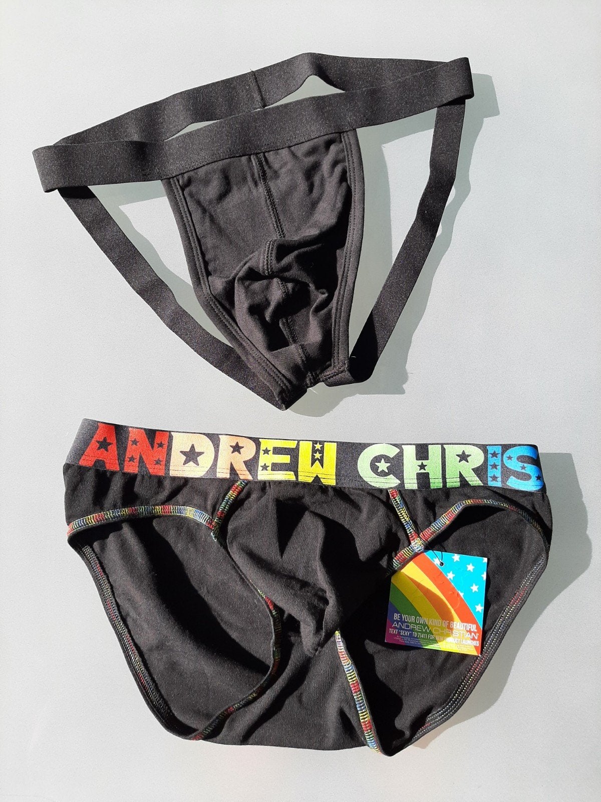 2 sexy mannen heren ondergoed jocktrap Smal, Ophalen of Verzenden, Zwart, Andrew Christian, Slip