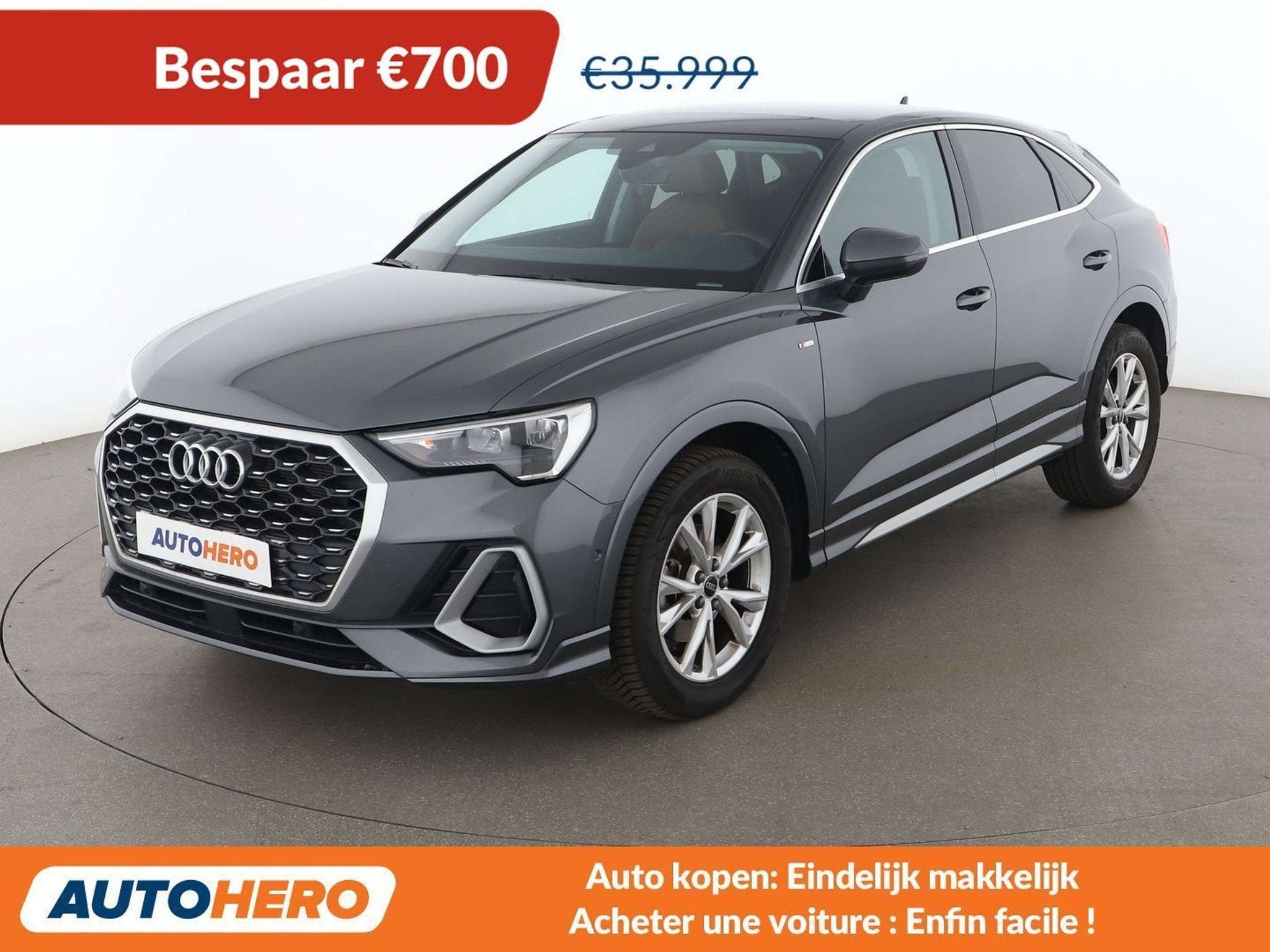 Audi Q3 35 TFSI S line (année de construction 2023), Cuir, Argent ou Gris, Achat, https://public.car-pass.be/vhr/08efb4d4-d8a4-4abb-b362-6288a45e05de