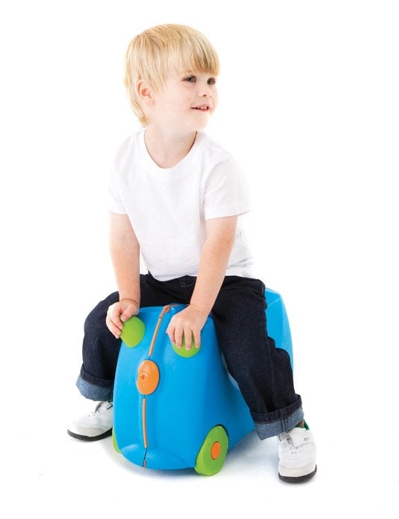 Trunki kinderkoffers roze of blauw, Handtassen en Accessoires, Koffers, Wieltjes, Hard kunststof, Nieuw, Minder dan 50 cm