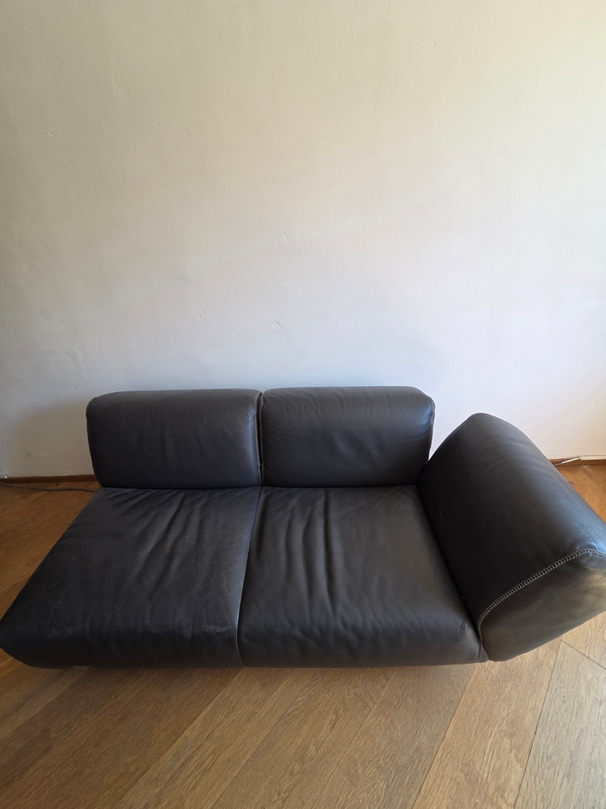 leren zetel Leolux grijs, Huis en Inrichting, Ophalen