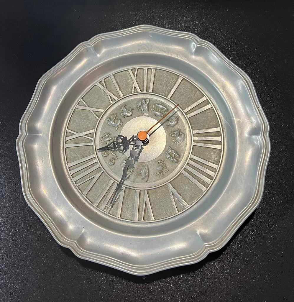 Étain  assiette /horloge, Enlèvement ou Envoi