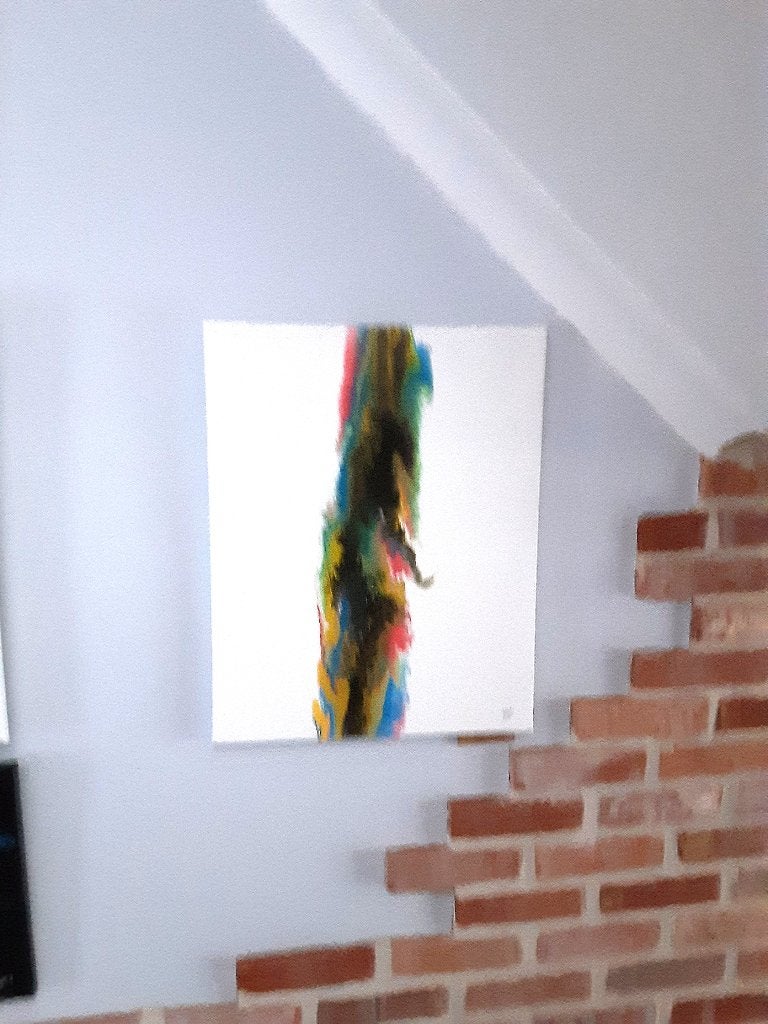 Abstract schilderij “White Room”. (40x50 cm), Antiek en Kunst, Ophalen of Verzenden