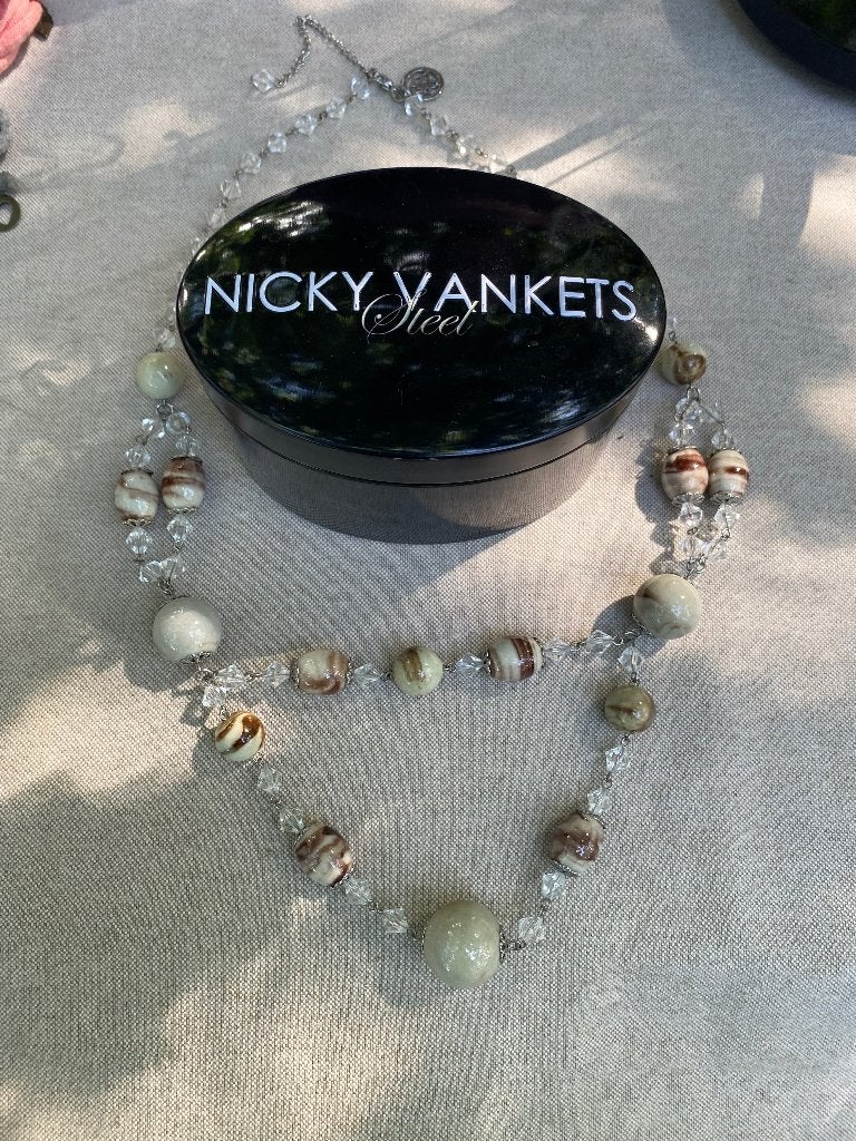 Ketting Nicky Vankets, Handtassen en Accessoires, Kettingen, Bruin, Nieuw, Ophalen of Verzenden, Steen of Mineraal