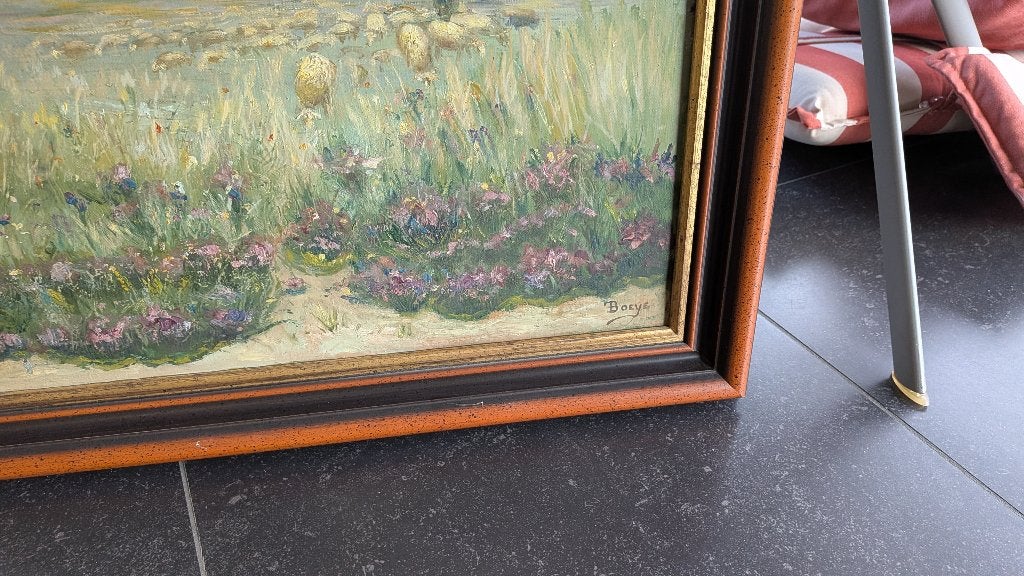 Schilderij, Ophalen, Doek, Stilleven, Gesigneerd