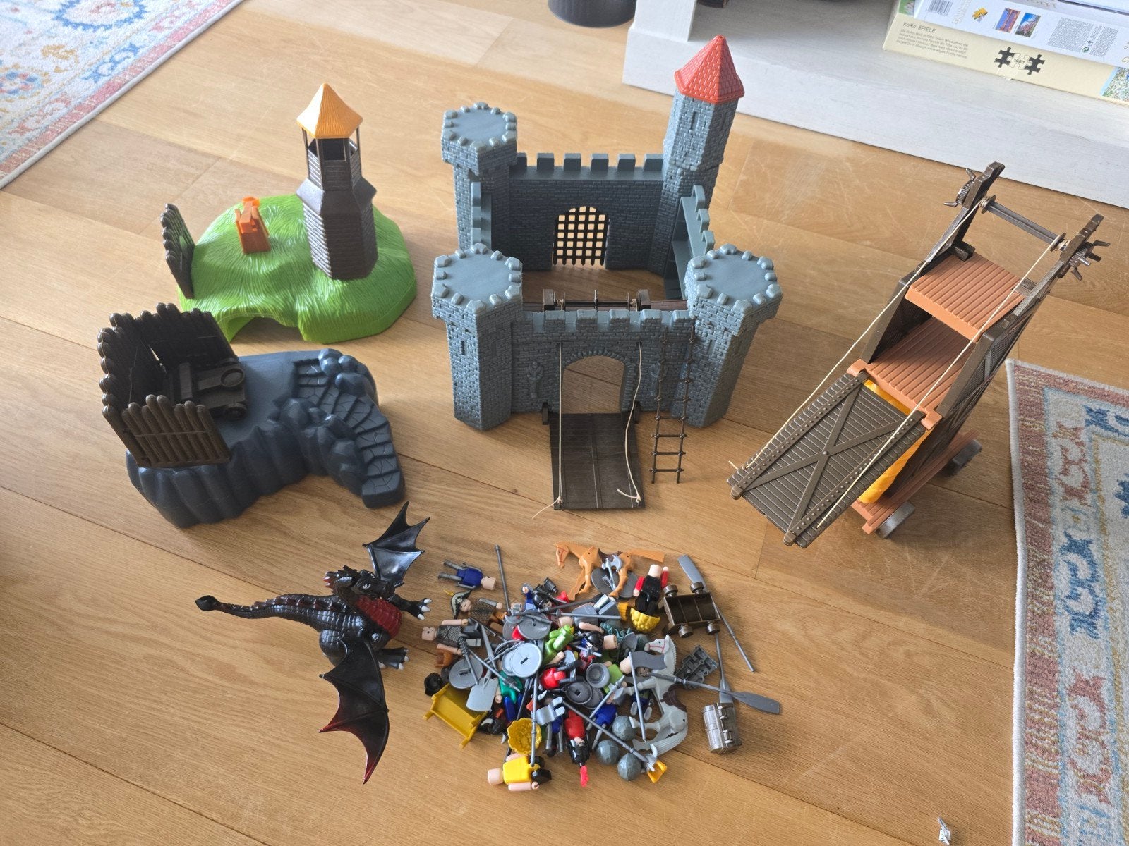 Pack Playmobil Château médiéval — Château, tour de siège,, Enlèvement ou Envoi, Comme neuf