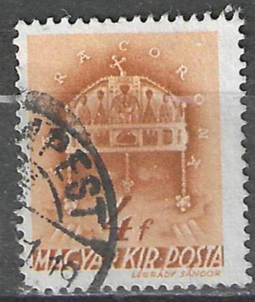 Hongarije 1939 - Yvert 526 - Stefanskroon - 4 fi. (ST), Postzegels en Munten, Verzenden, Gestempeld