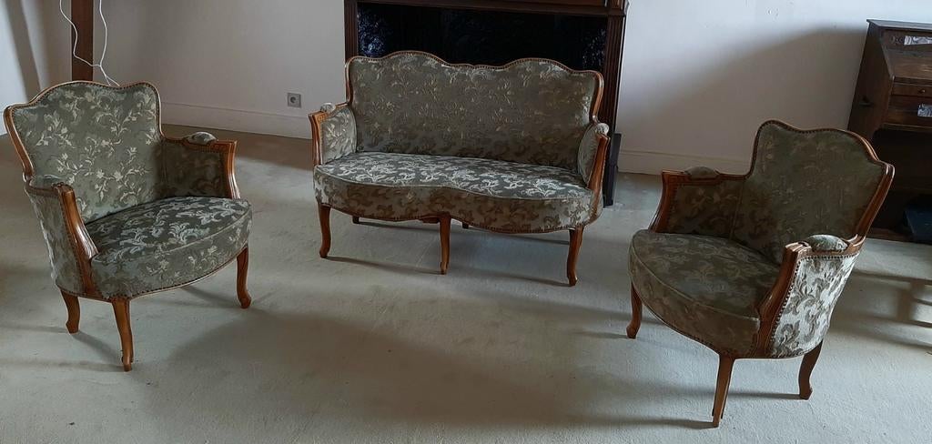 Stijlsalon klassiek Louis  XV-stijl. Kindermodel ( zeldzaam), Antiek en Kunst, Antiek | Meubels | Stoelen en Sofa's, Ophalen