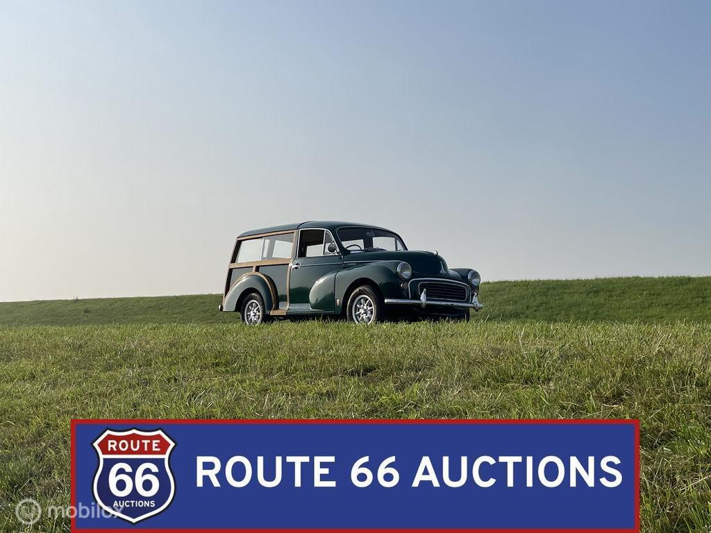Morris Minor 1000 Traveller | 1969 | Route 66 Auctions, Auto's, Oldtimers, Overige merken, Zwart, Bedrijf, Handgeschakeld