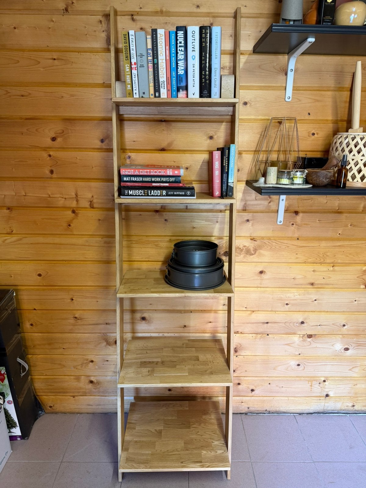 Boekenrekje hout, Huis en Inrichting, Ophalen, Zo goed als nieuw