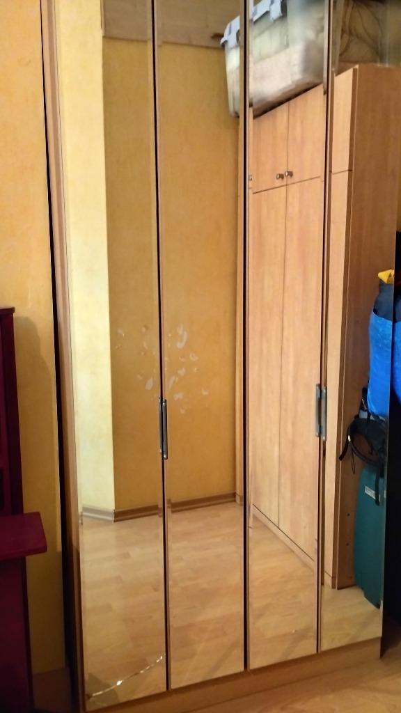Penderie avec portes miroirs, Maison & Meubles, Enlèvement, Utilisé, Moderne