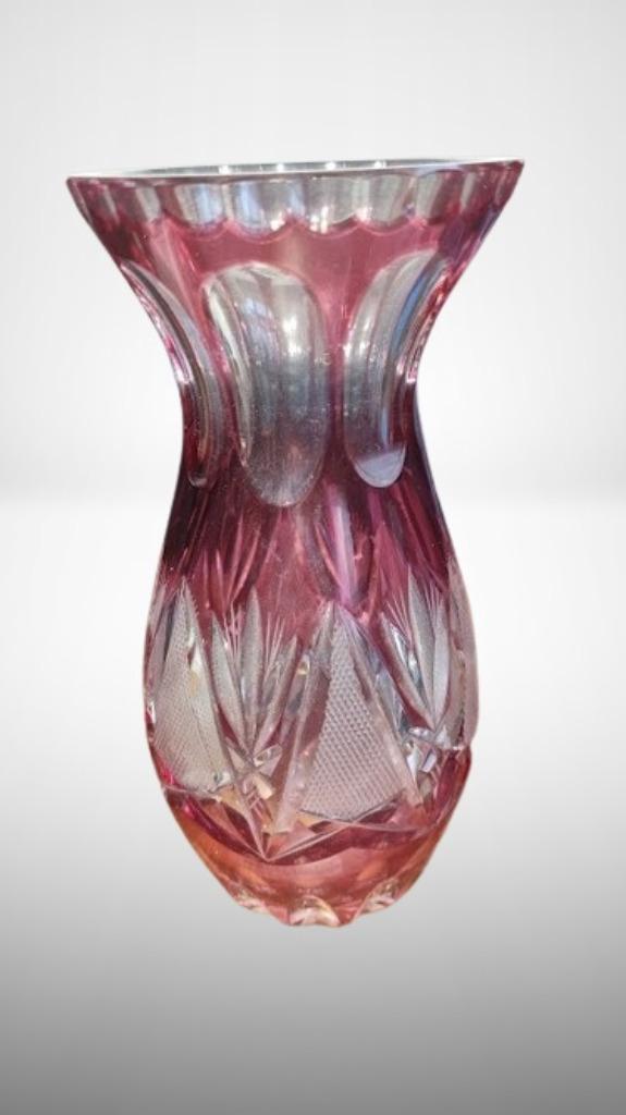 Vase crystal Val Saint Lambert, Enlèvement ou Envoi, Utilisé, Cristal, Autres types