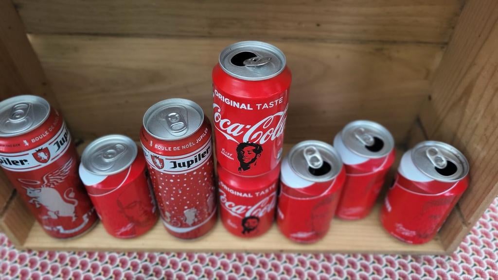 JUPILER COCA COLA RED DEVILS Kompany blikjes, Verzamelen, Ophalen of Verzenden, Zo goed als nieuw