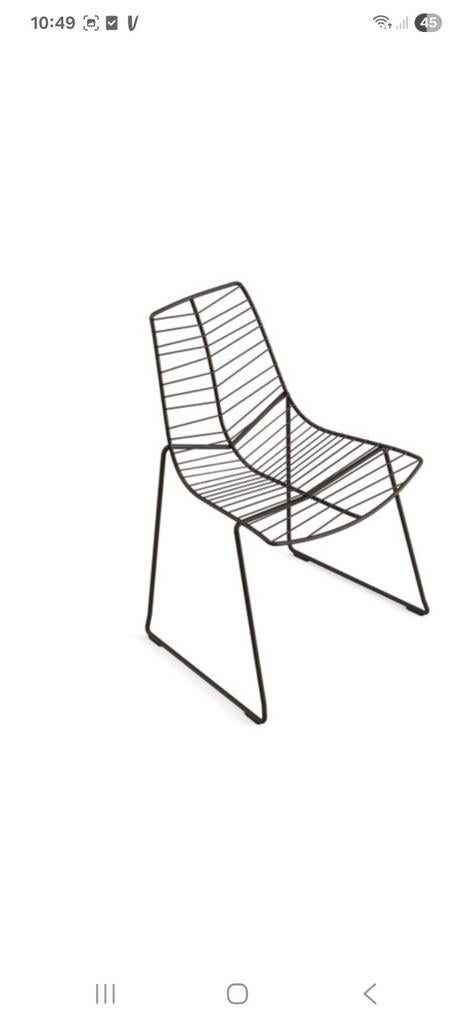 4 Leaf Chair stoelen van Harper - Mokka - stapelbaar, Tuin en Terras, Ophalen, Zo goed als nieuw, Metaal, Stapelbaar
