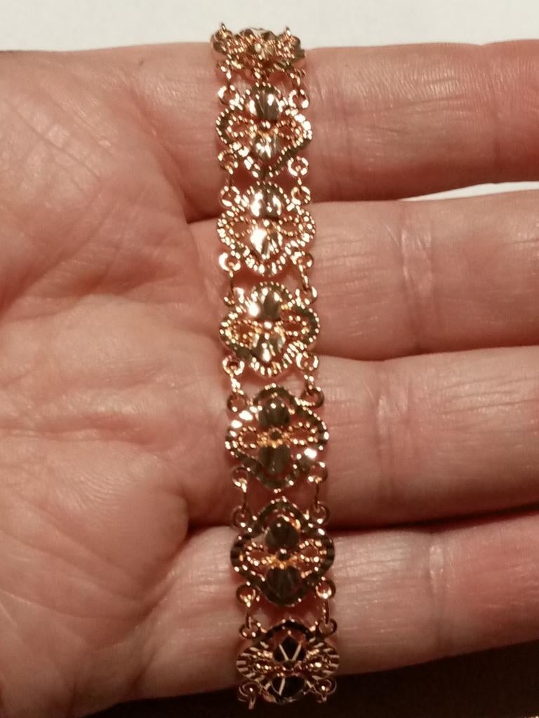 Damesarmband rosé verguld, Ophalen of Verzenden, Nieuw, Goud, Overige materialen