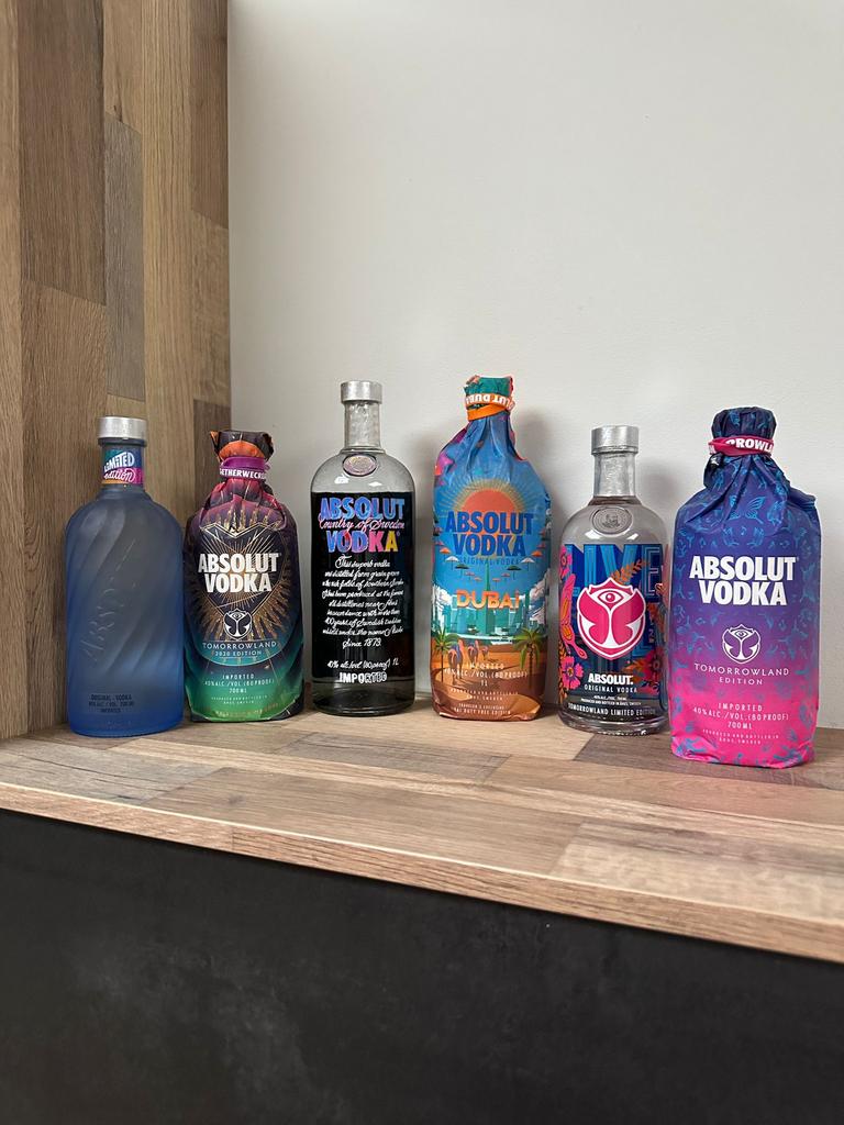 Lots de bouteilles de vodka absolut, Enlèvement ou Envoi, Comme neuf