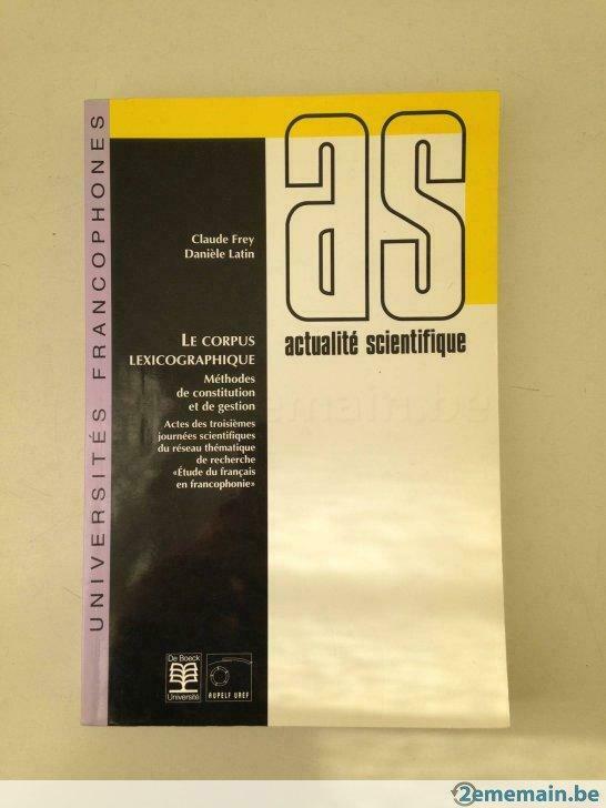 Le Corpus Lexicographique. Méthodes Constitution  Gestion, Ophalen of Verzenden, Gelezen