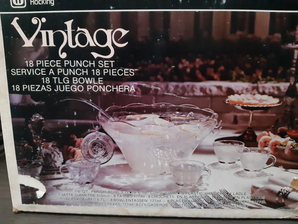 Punch set, Ophalen, Glas of Glazen, Overige stijlen, Glas
