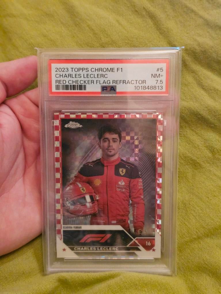 Topps F1 2023 chrome Charles Leclerc 1/5 PSA7.5, Ophalen of Verzenden