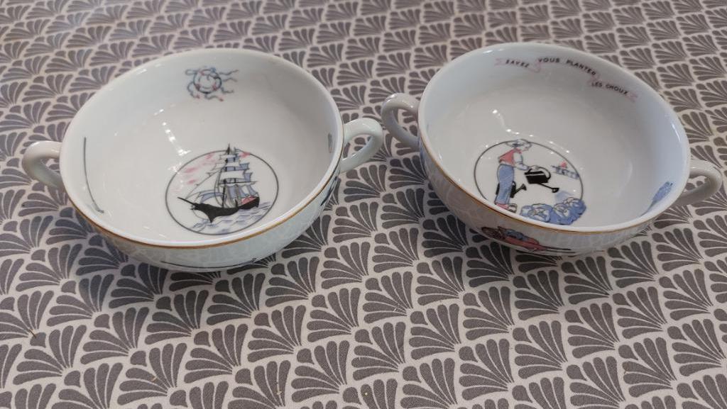 Twee schalen van Cerabel (Baudour), kinderspeelgoed, Antiek en Kunst, Ophalen of Verzenden