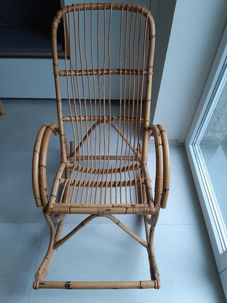 Vintage jaren 60 rotan schommelstoel, Ophalen
