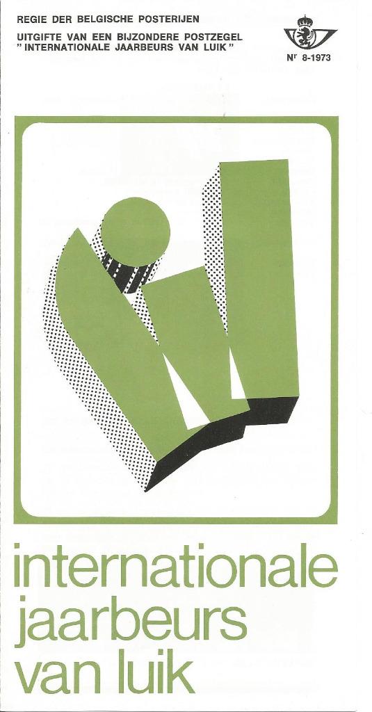 FDC 8/1973 Kokside 13-05-73 Foire Int. de Liège 4,50Fr (NL), Timbres & Monnaies, Timbres | Europe | Belgique, Affranchi, Oblitération 1er jour