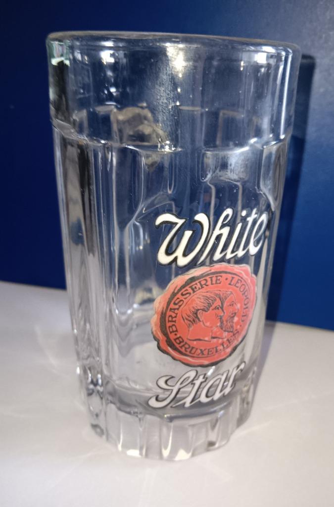 Br.Leopold Chope white star email 2, Enlèvement ou Envoi, Comme neuf, Verre ou Verres
