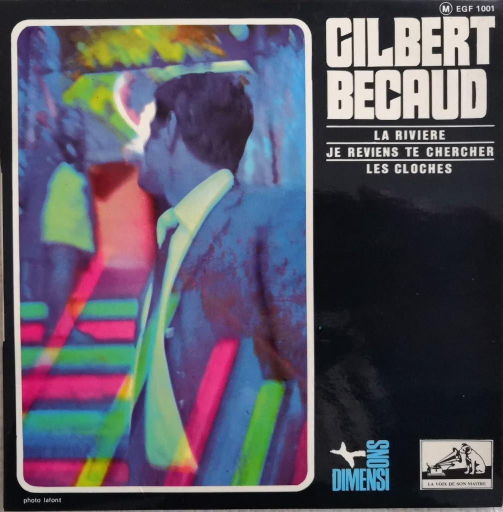 GILBERT BECAUD - La rivière (single), Enlèvement ou Envoi, Single, Utilisé, Pop