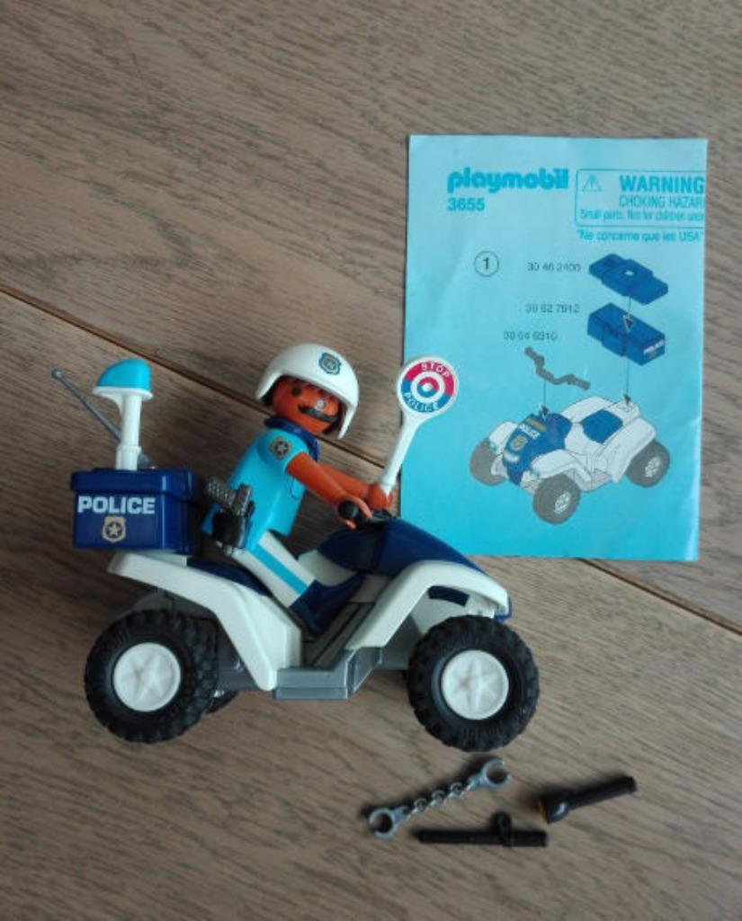 Playmobil 3655 - Politie strand quad, Kinderen en Baby's, Speelgoed | Playmobil, Ophalen of Verzenden, Gebruikt, Complete set