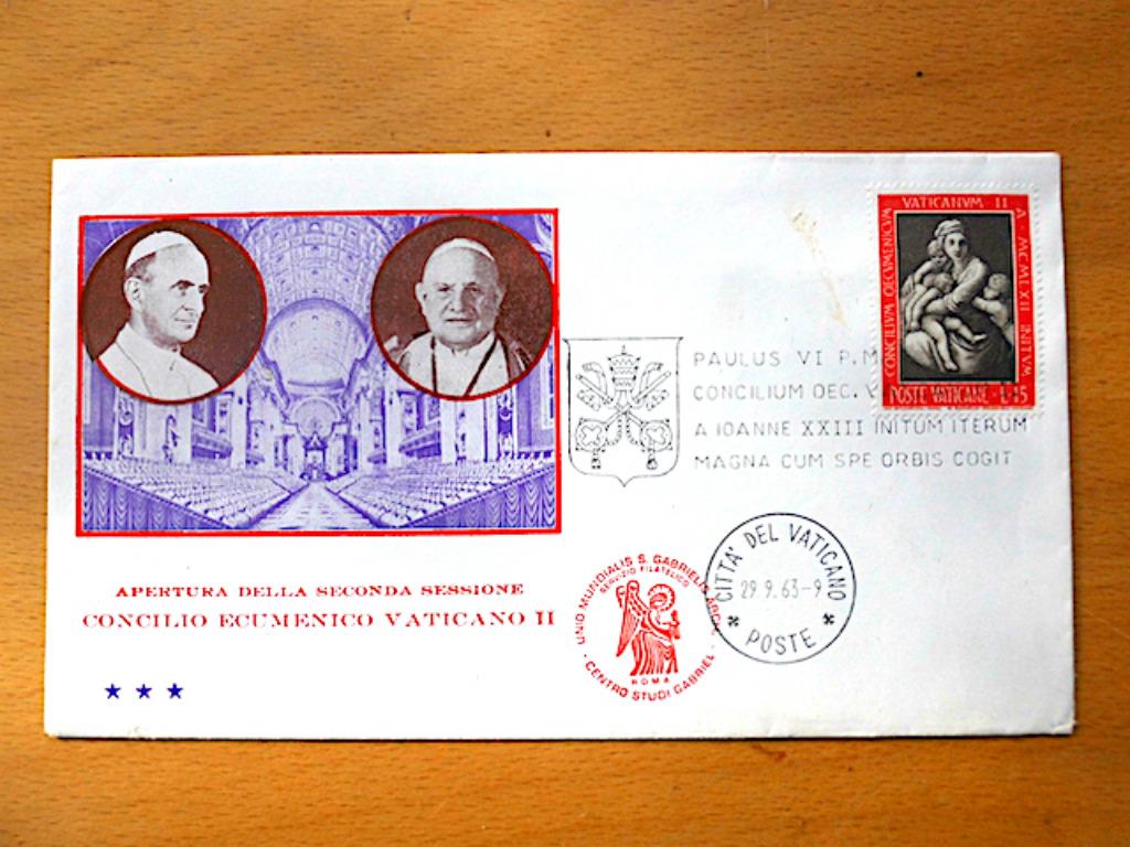 Vaticaanstad / FDC 2e Concilie 1963, Postzegels en Munten, Ophalen of Verzenden
