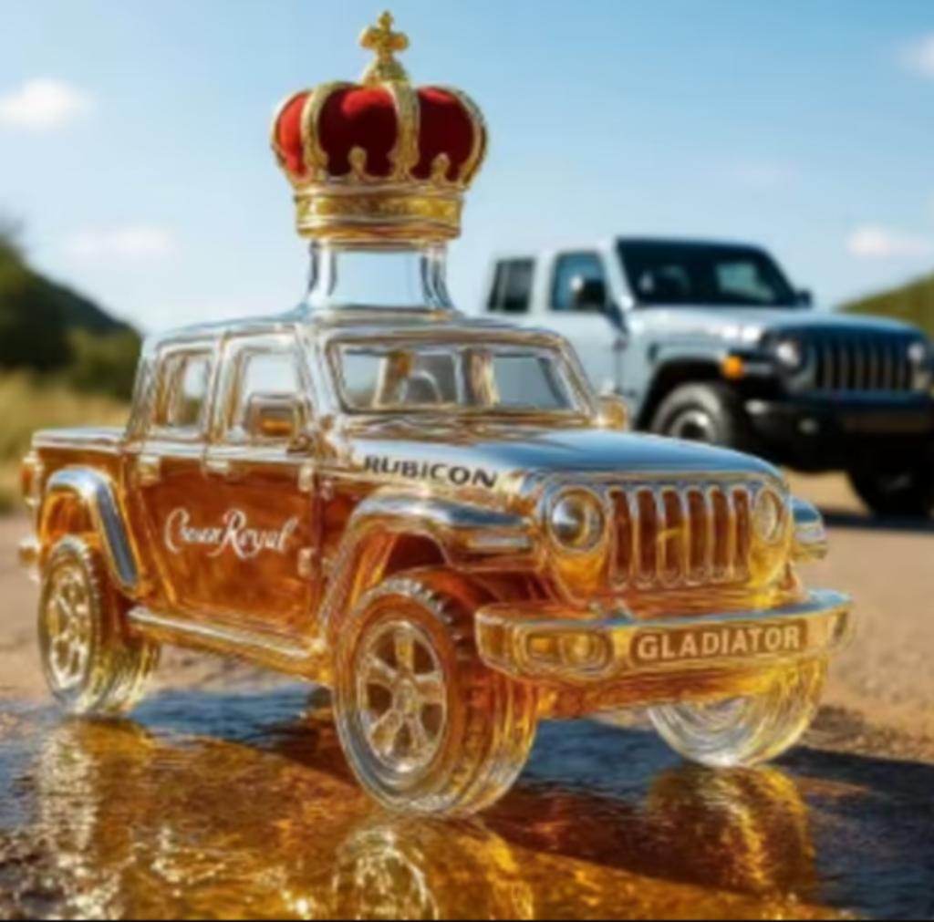 Belle carafe à whisky en verre pour véhicule tout-terrain, Enlèvement ou Envoi, Neuf