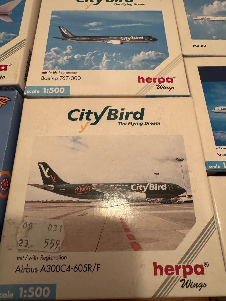CityBird - Airbus A300 - Herpa Wings, Autres marques, Enlèvement ou Envoi, 1:200 ou moins, Comme neuf