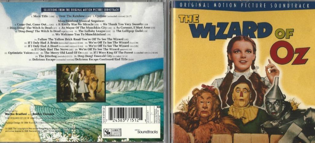 CD * THE WIZZARD OF OZ - ORIGINAL MOTION PICTURE SOUNDTRACK, Ophalen of Verzenden, Zo goed als nieuw