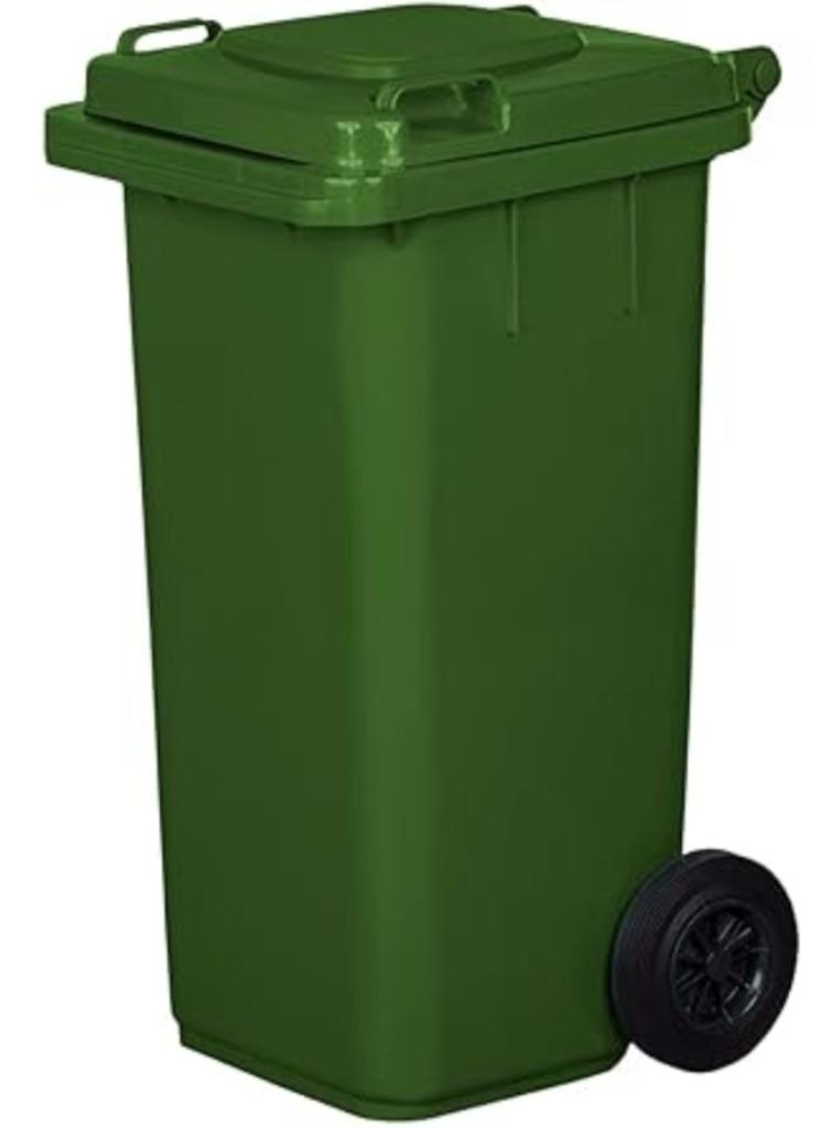 Poubelle avec roulettes en caoutchouc | 120 L | Nouveau, Neuf, 75 cm ou plus, -, Envoi