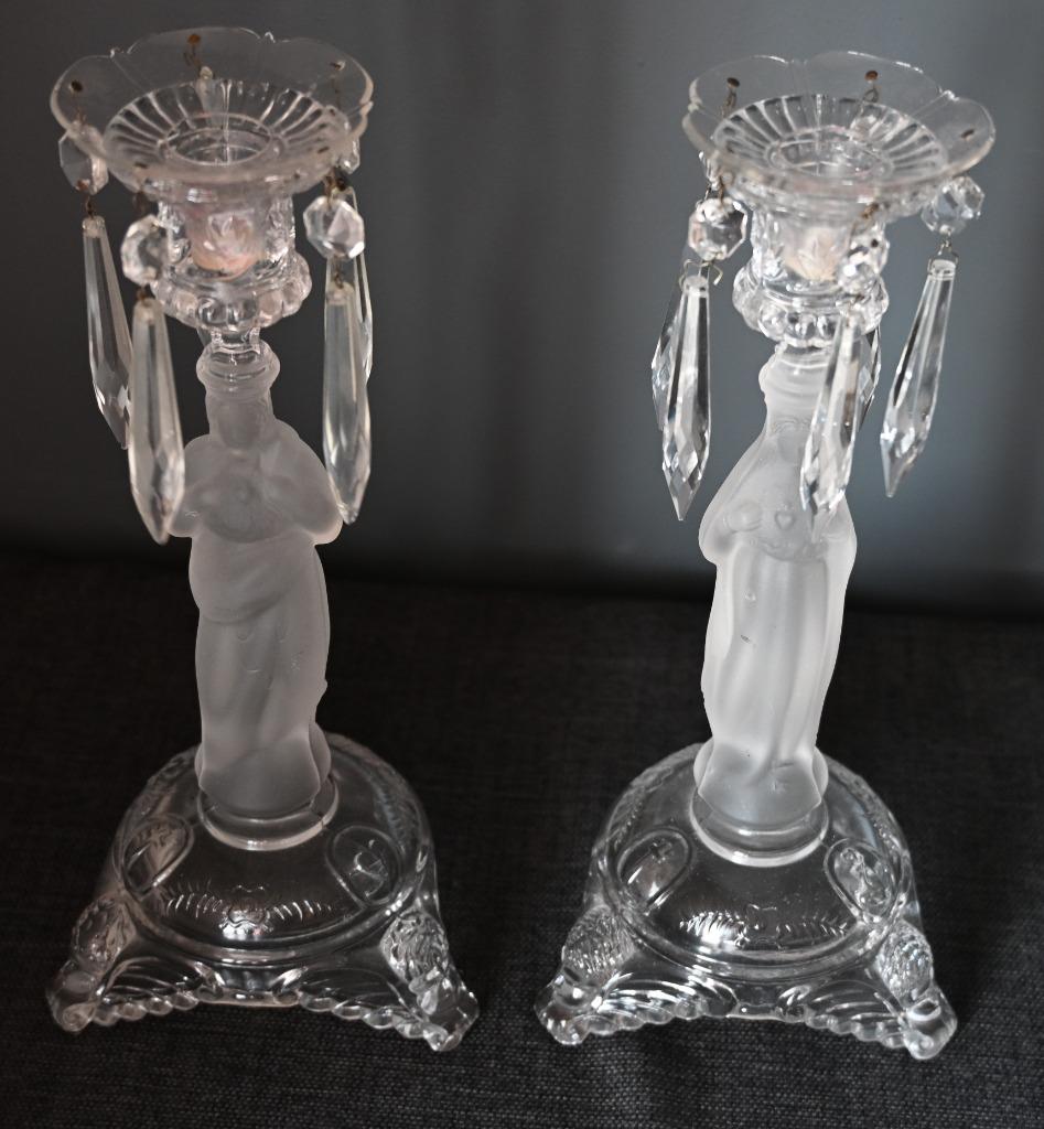 Kandelaars Val Saint-Lambert, Antiek en Kunst, Ophalen, Glas