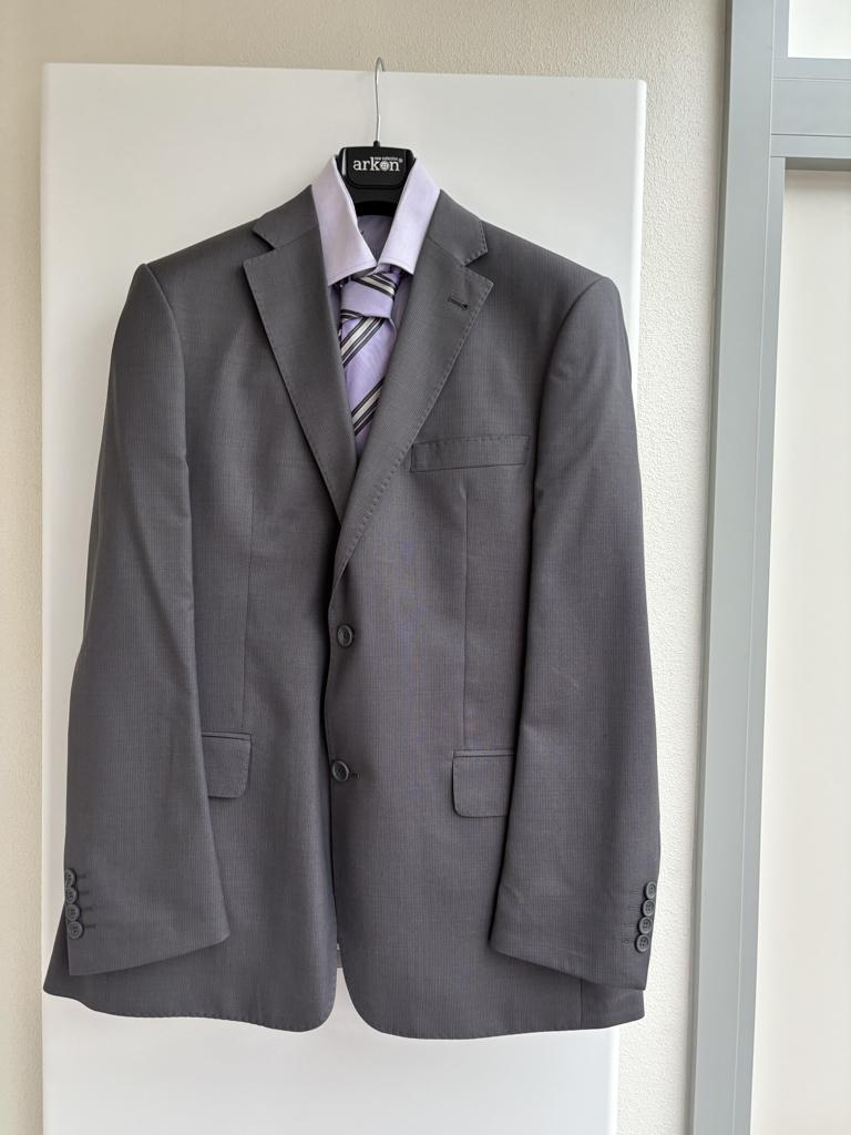 Trouw kostuum, Kleding | Heren, Ophalen, Maat 48/50 (M), Zo goed als nieuw, Grijs