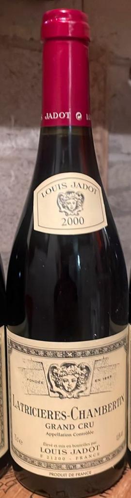 Rode wijn Latricieres chambertin grand cru Louis Jadot 2000, Verzamelen, Wijnen, Ophalen of Verzenden, Zo goed als nieuw, Witte wijn