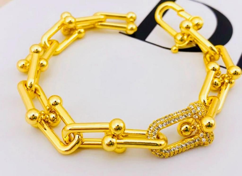 Bracelet Tiffany plaqué or, Enlèvement ou Envoi, Or, Or