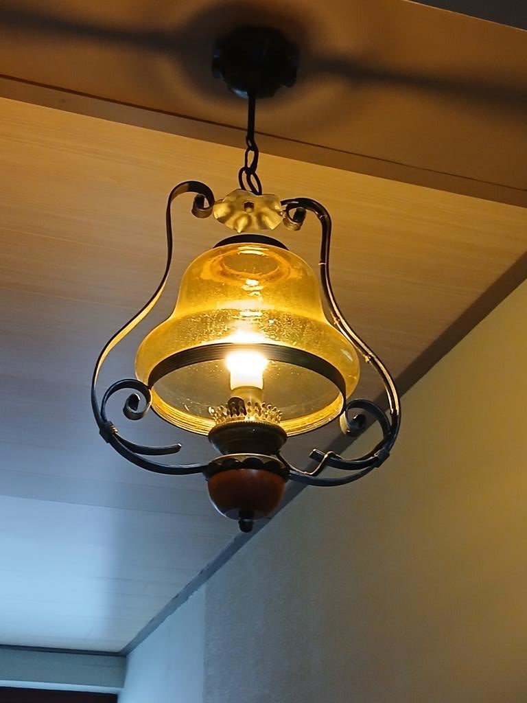 Luminaire, Enlèvement, Utilisé, Verre, Rétro
