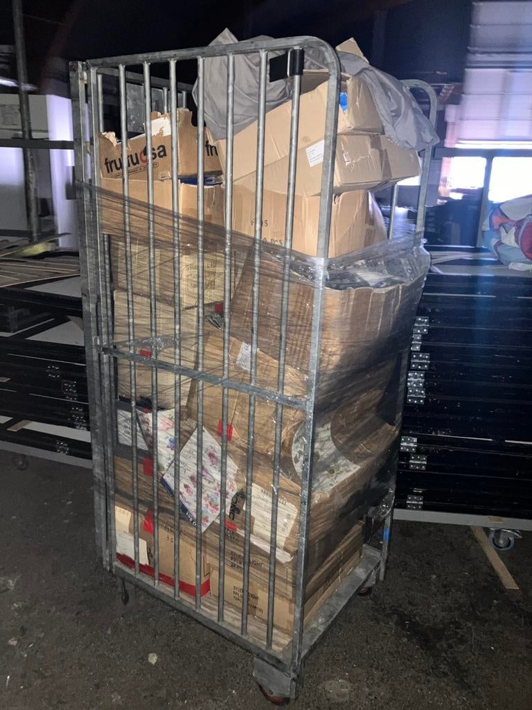 2x Rolcontainer, Doe-het-zelf en Bouw, Transportwagens, Ophalen, Gebruikt, Transportkar