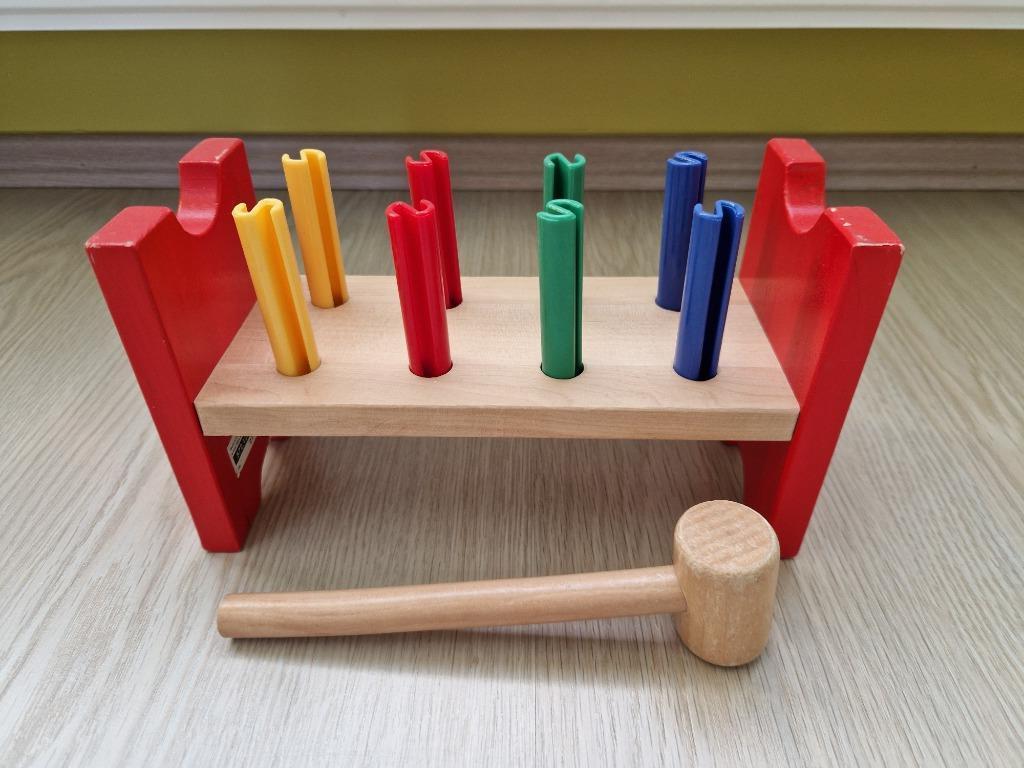 Houten hamerbank speelgoed, Kinderen en Baby's, Ophalen, Zo goed als nieuw, Duw- of Trekspeelgoed
