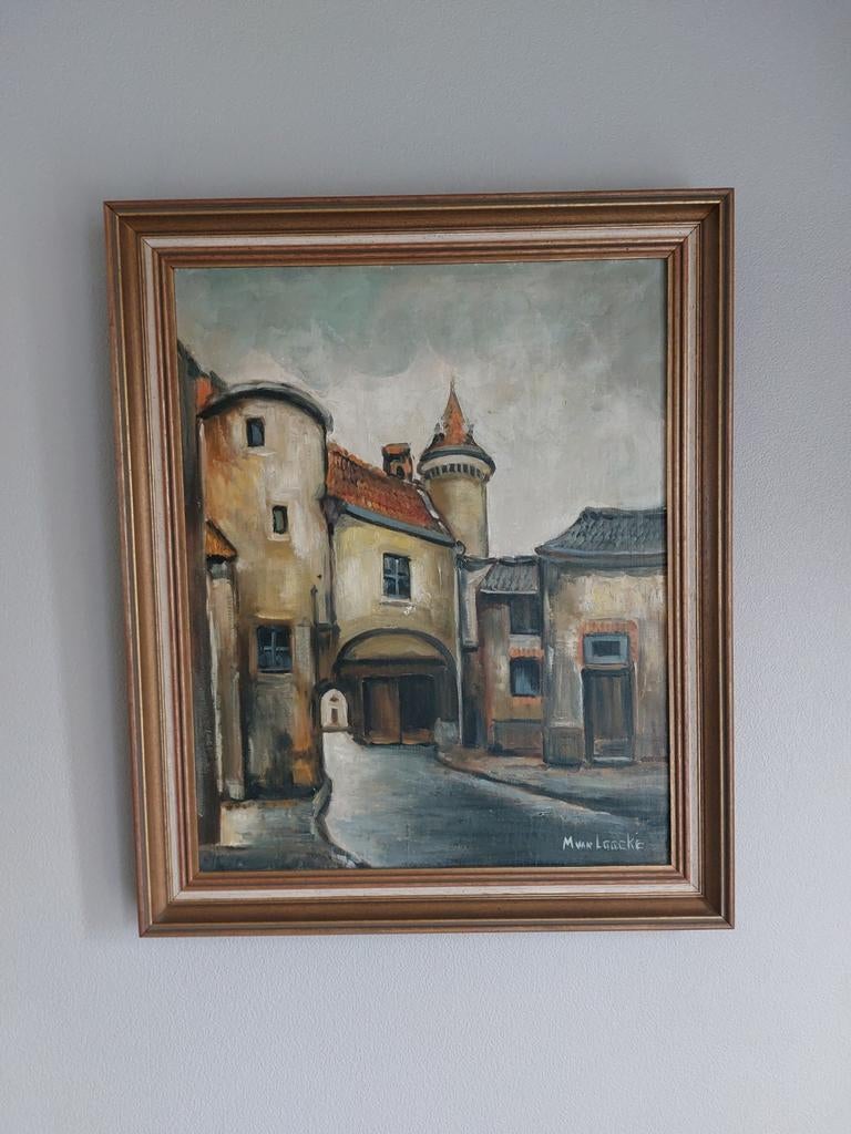 Schilderij op doek van brugse schilder m van loocke, Enlèvement