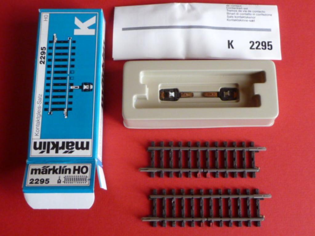 2295 MARKLIN- 1 x K-RAILS SET KONTAKTRAILS/VOIES K SET CONTA, Wisselstroom, Analoog, Nieuw, Rails