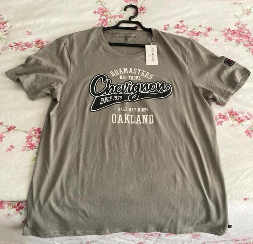 T-Shirt NEUF Chevignon taille Xl cintré originale sur Strom, Neuf, Chevignon, Gris, Enlèvement ou Envoi