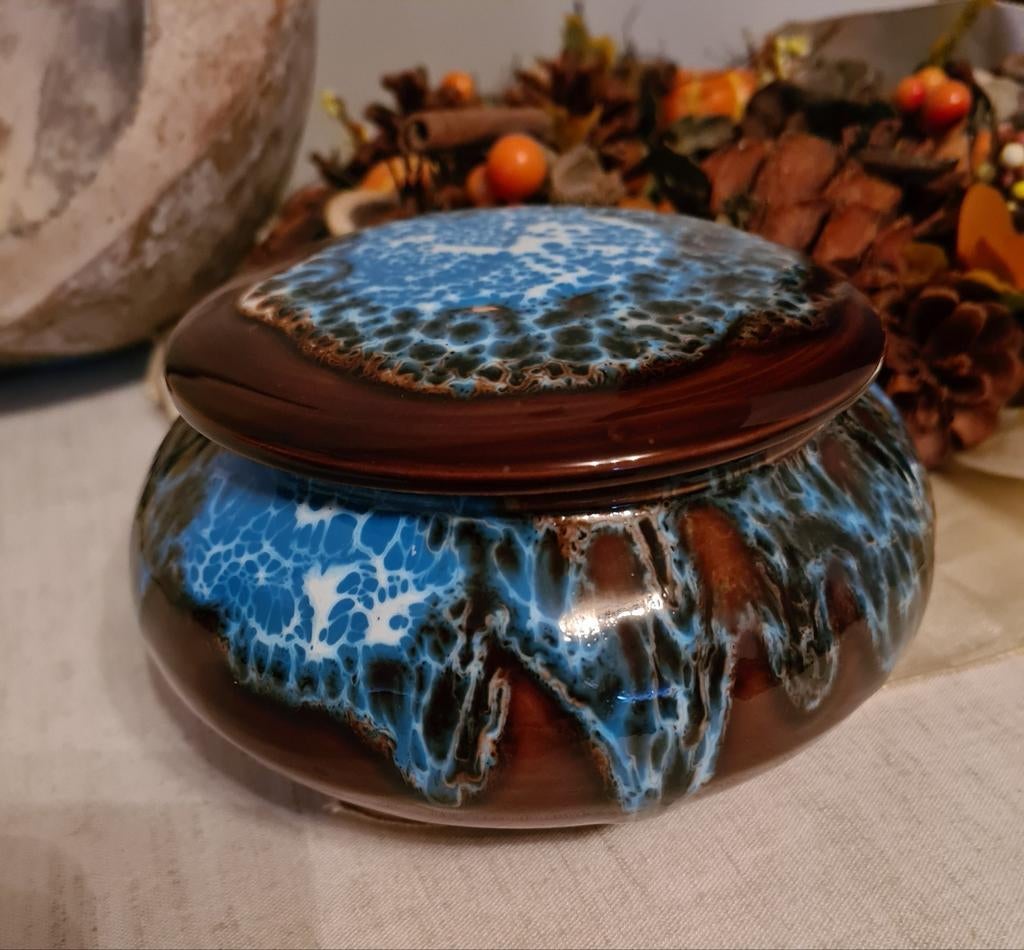 Keramiek decoratief schaaltje met deksel Vallauris in Balen, Antiek en Kunst, Ophalen of Verzenden