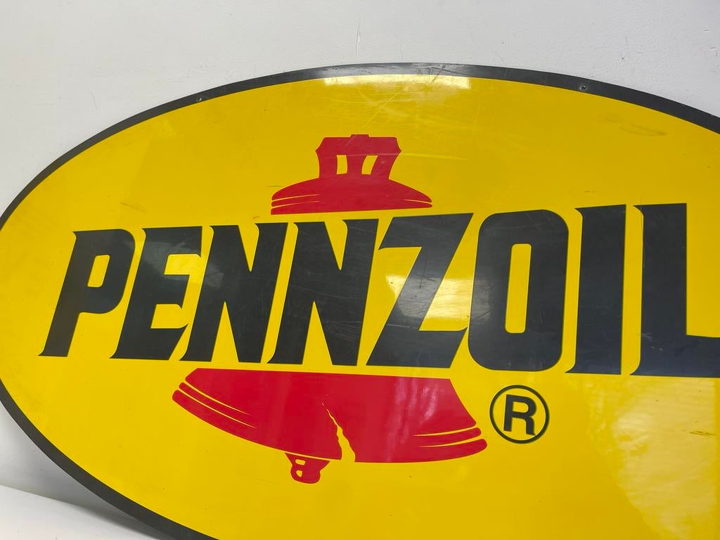 Ancienne plaque publicitaire PENNZOIL, Enlèvement ou Envoi, Utilisé, Panneau publicitaire