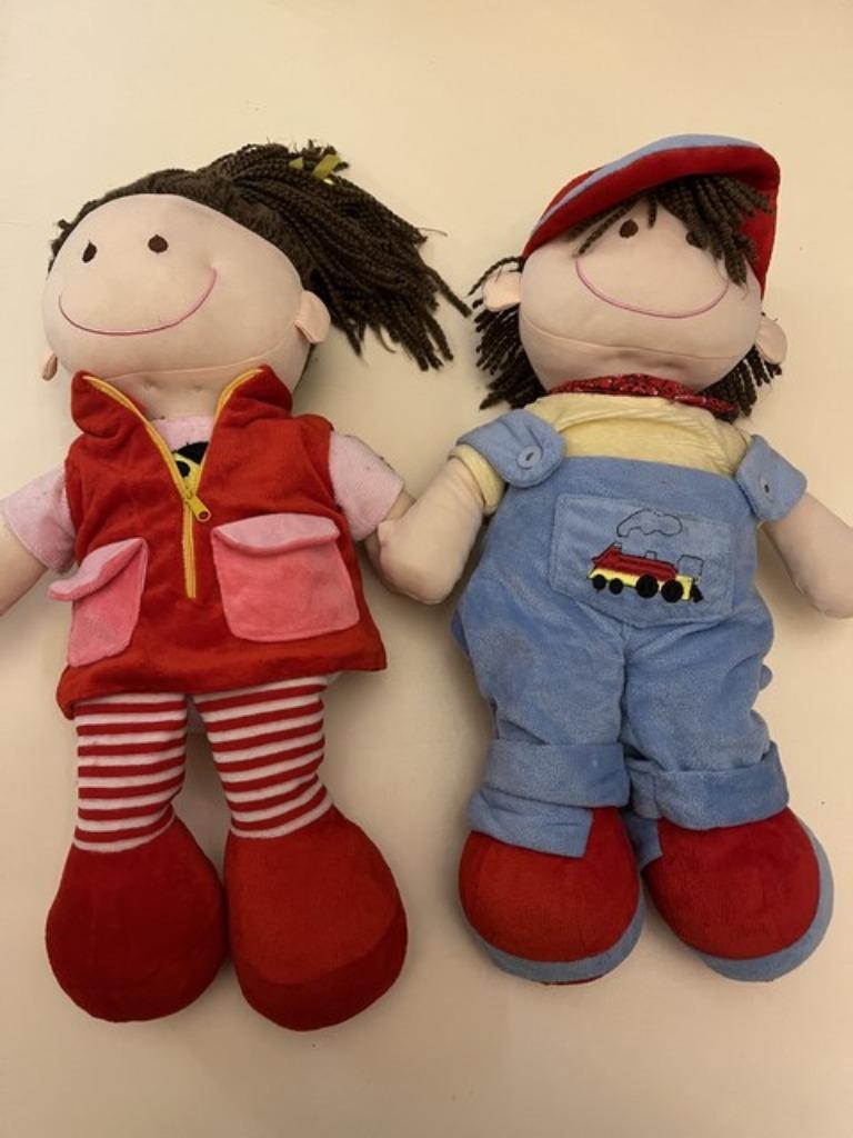 2 leuke poppen: broer en zus, Kinderen en Baby's, Ophalen of Verzenden, Gebruikt