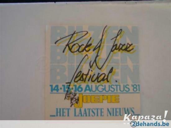 Rock of Jazz festival 1981 Bilzen, Enlèvement ou Envoi, Utilisé