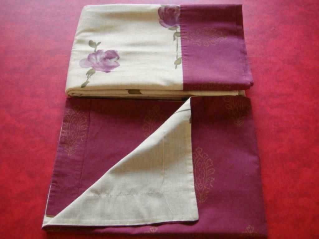 1 Drap imprimé + 1 taie. 1 Personne. "3SUISSES"., Maison & Meubles, Enlèvement ou Envoi, Comme neuf